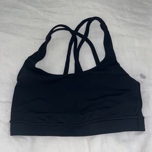 Lululemon black energy bra- size 4. Excellent condition!